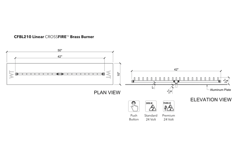 Ultimate Crossfire Bundle: Warming Trends Crossfire CFBL Linear Brass Burner Bundle