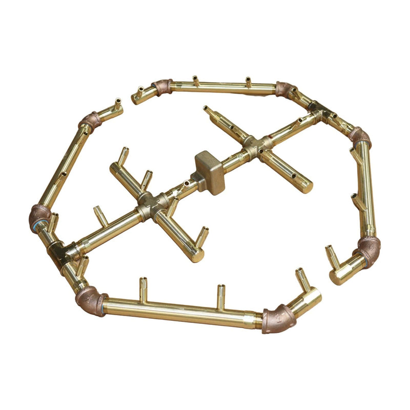 Warming Trends Crossfire CFBO Octagonal Brass Gas Fire Pit Burner