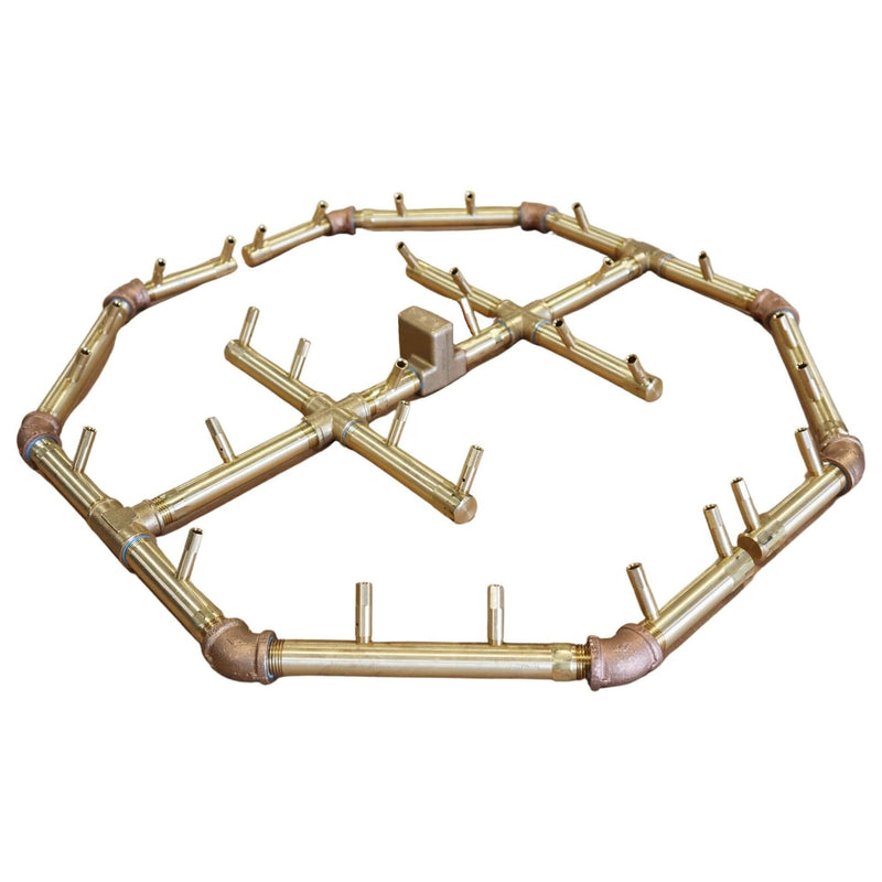 Warming Trends Crossfire CFBO Octagonal Brass Gas Fire Pit Burner