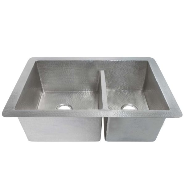 Native Trails Cocina Duet Double Bowl Hammered Kitchen Sink