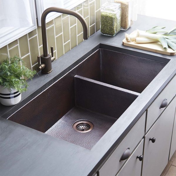 Native Trails Cocina Duet Pro Hammered Kitchen Sink