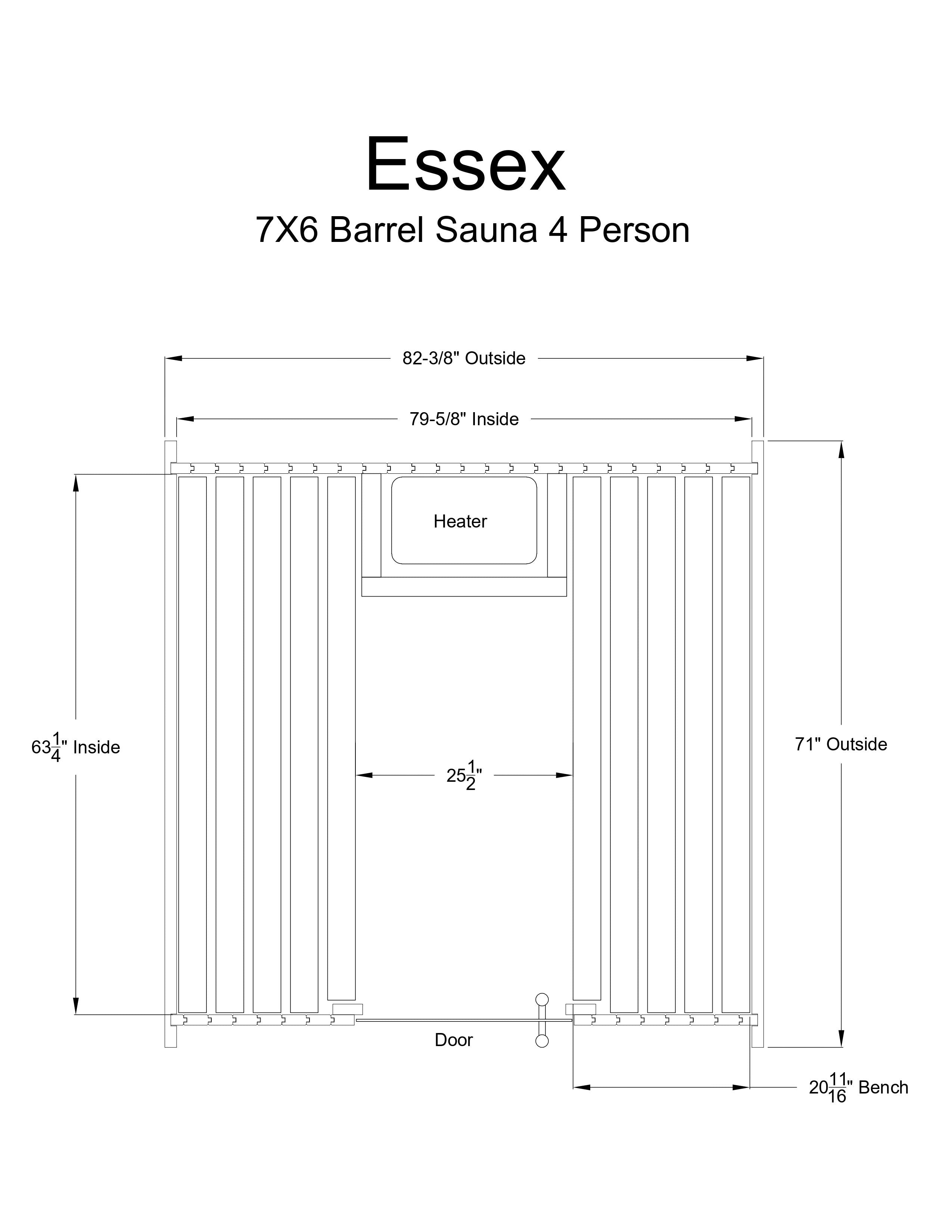 Almost Heaven Essex 4 Person Barrel Sauna