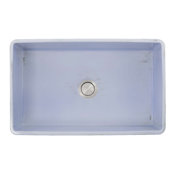 Nantucket Vineyard 33" Fireclay Farmhouse Sink, Light Blue, FCFS3320S-ShabbySugar