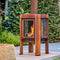 RB73 Fennek 50 Wood Burning Outdoor Fireplace, 4-Sided Glass