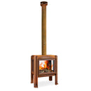 RB73 Fennek 80 Wood Burning Outdoor Fireplace, 4-Sided Glass