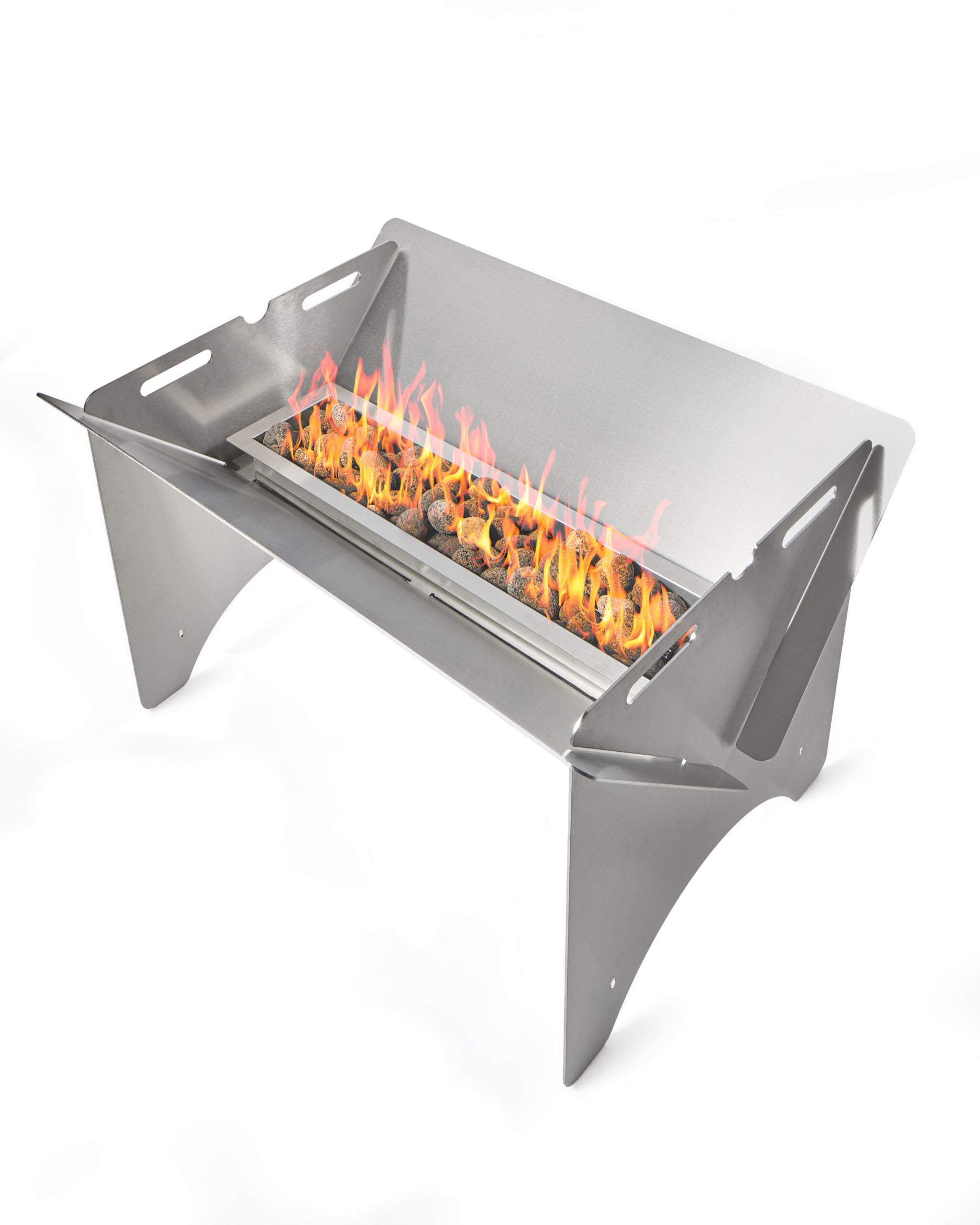 Pitts and Spitts Stainless Steel Gas Fire Pit