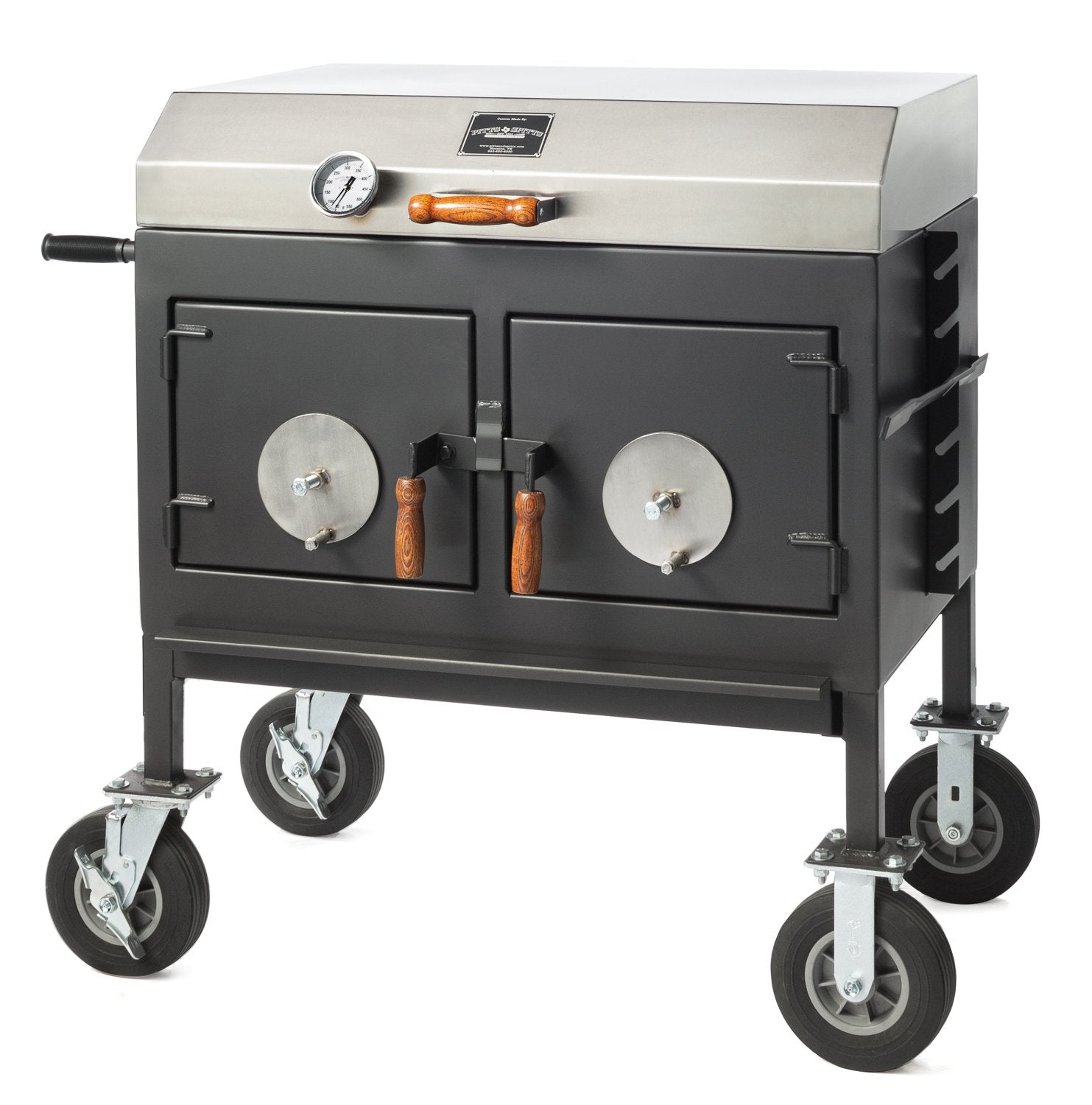 Pitts and Spitts Flattop Adjustable Charcoal Grill