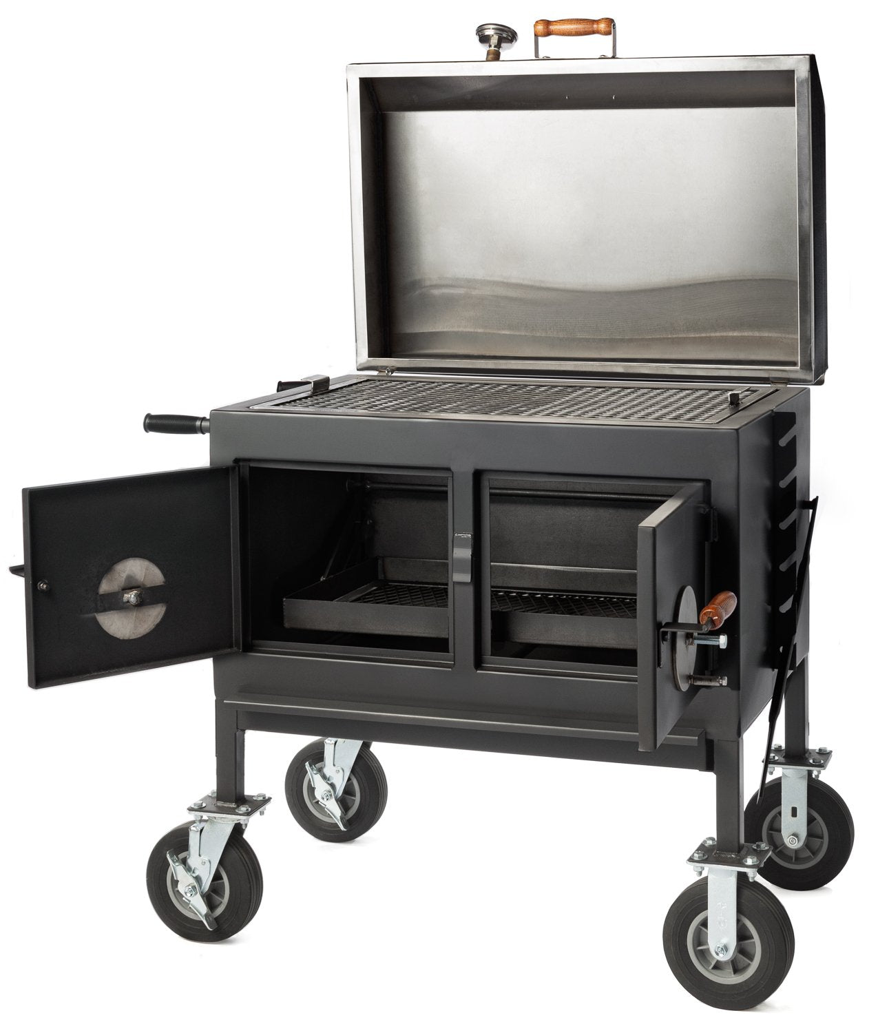 Pitts and Spitts Flattop Adjustable Charcoal Grill