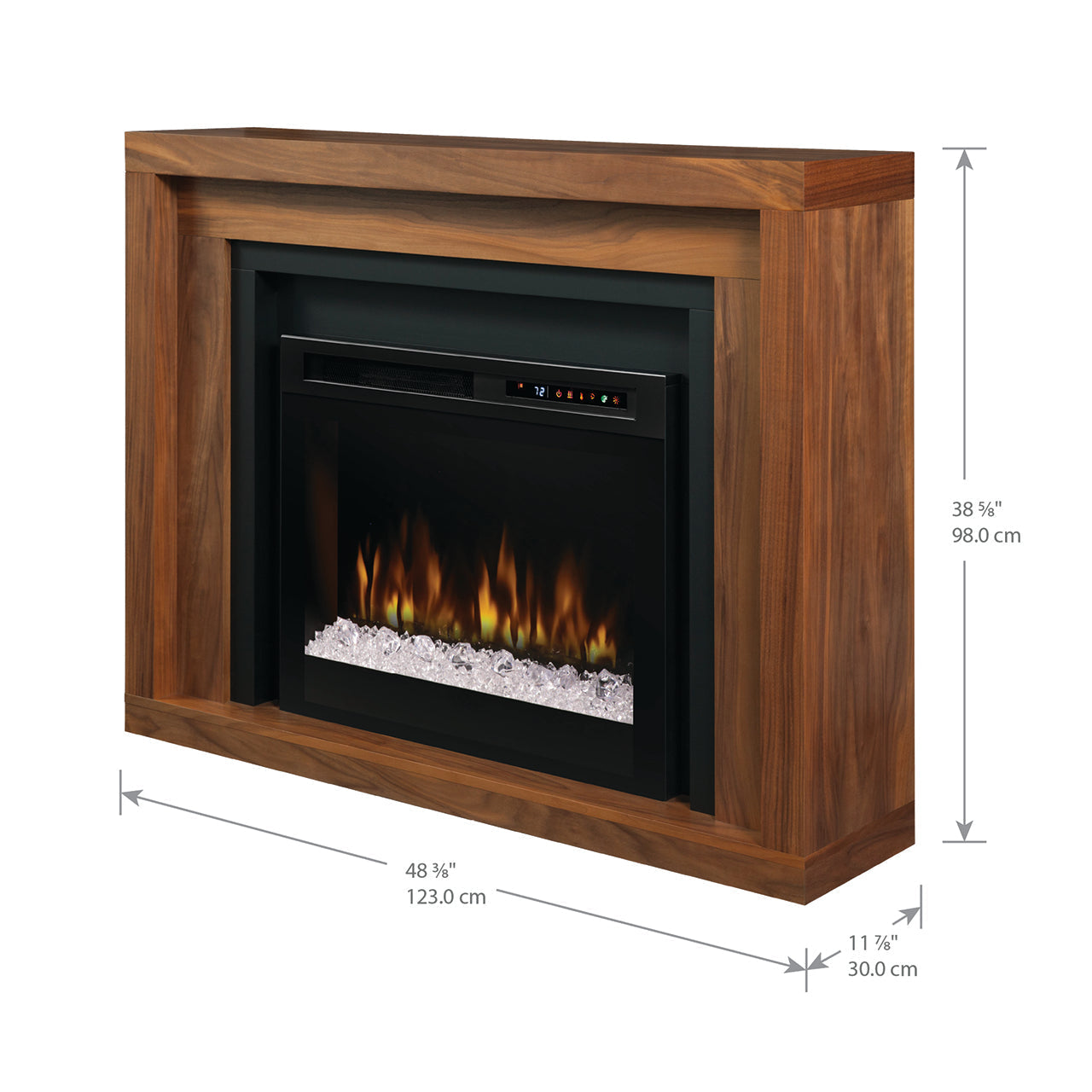 Dimplex Anthony Electric Fireplace Mantel With Glass - GDS28G8-1942WL