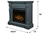 Dimplex Heather Electric Fireplace Mantel With Glass Ember Bed - GDS28G8-1941WE