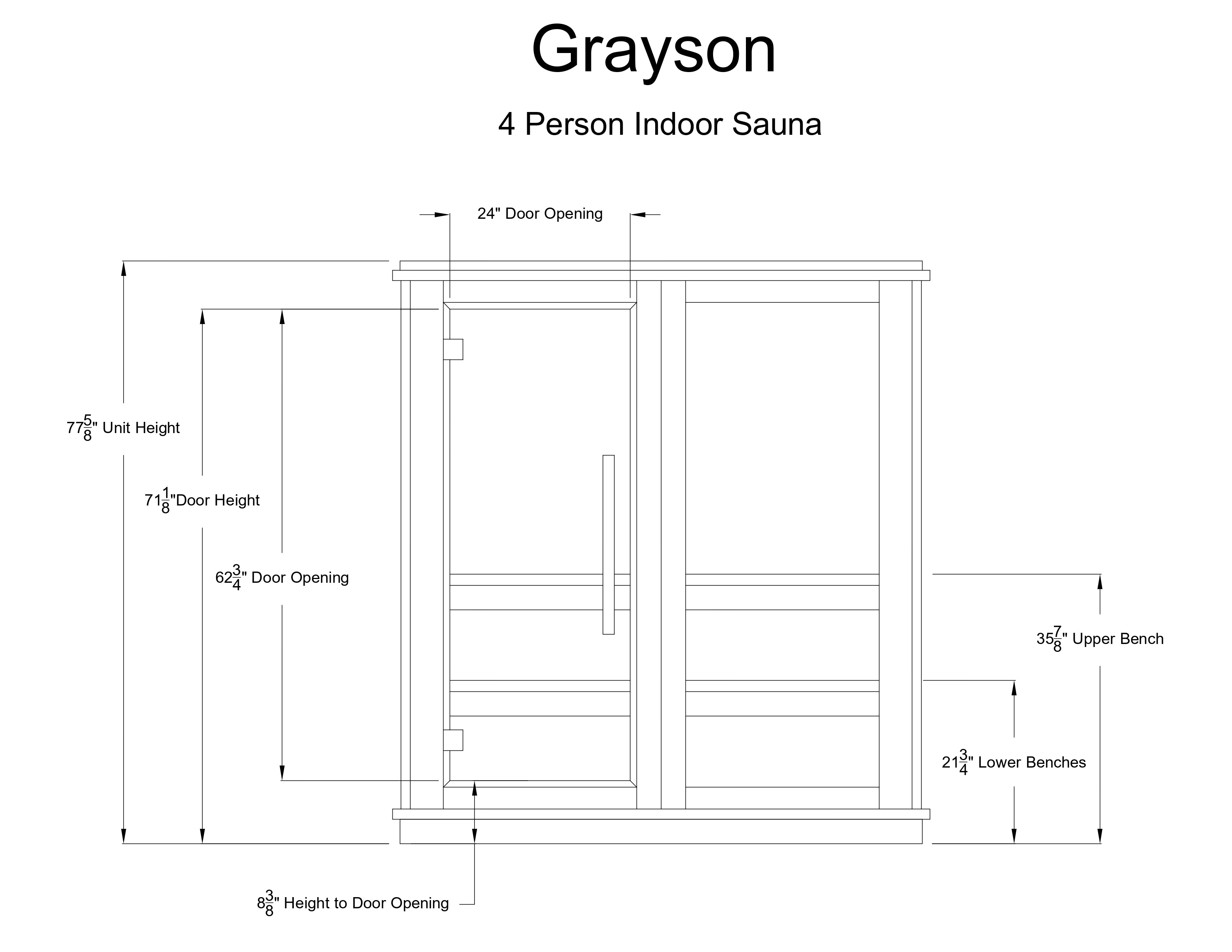 Almost Heaven Grayson 4 Person Indoor Sauna