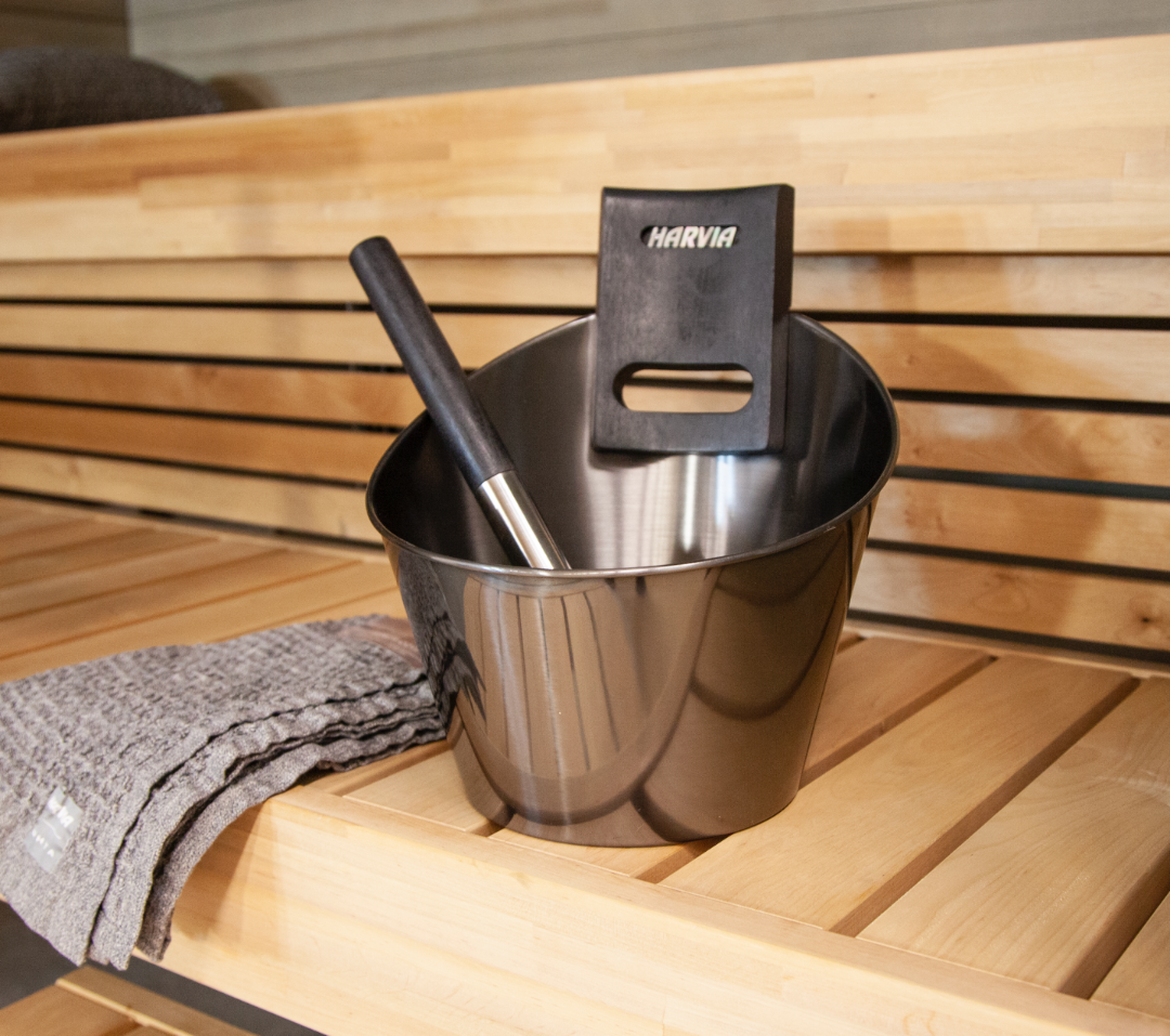 Almost Heaven Harvia Onyx Bucket, Ladle, & Thermometer Kit