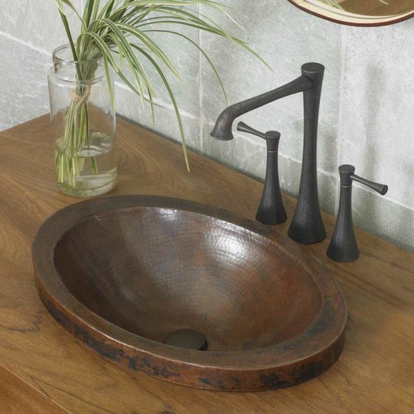 Native Trails Hibiscus Hand Hammered Bathroom Sink