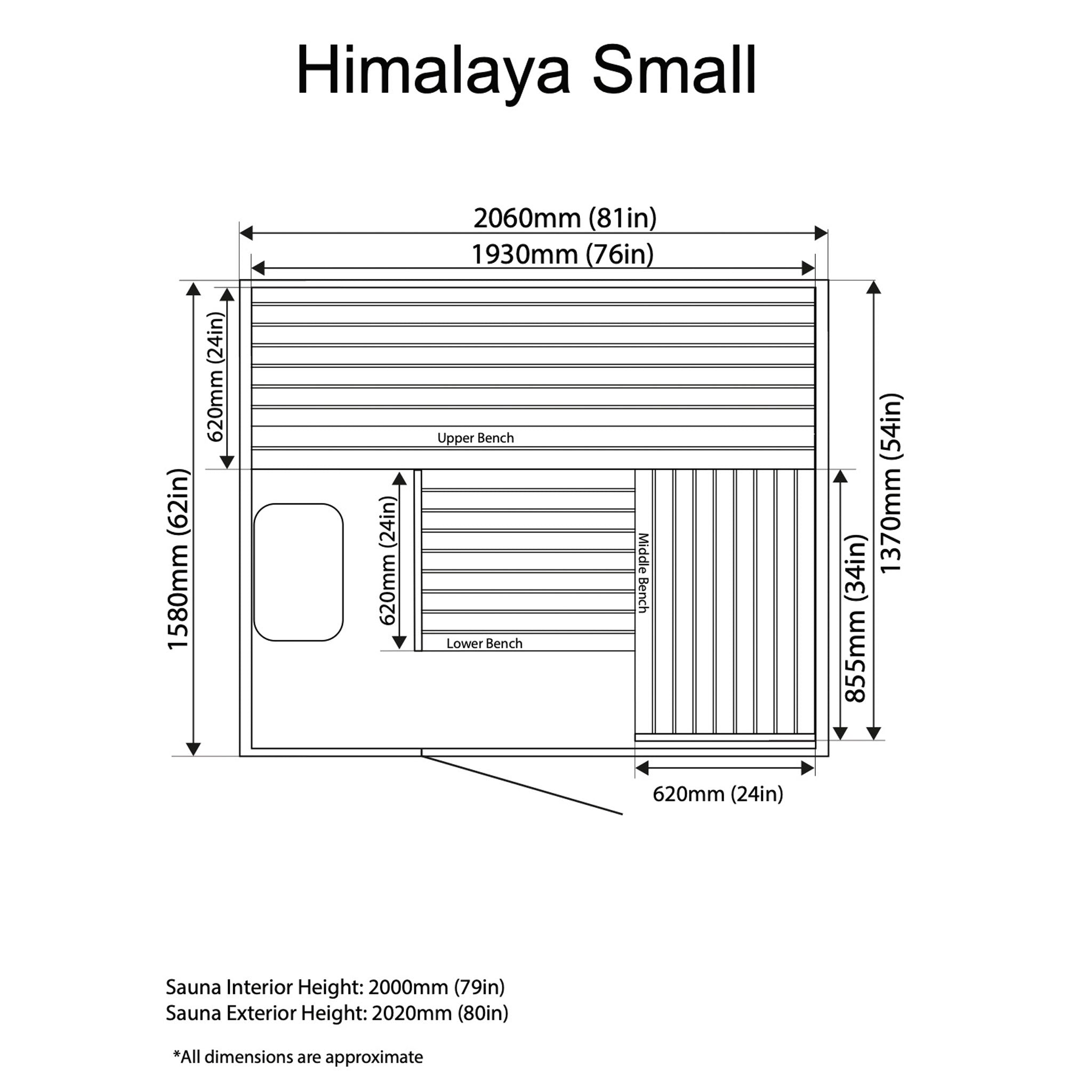 Almost Heaven Himalaya 4 Person Indoor Sauna