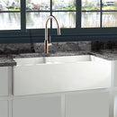 Nantucket Cape 36" Fireclay Farmhouse Sink, 60/40 Double Bowl, White, Hyannis-36-DBL