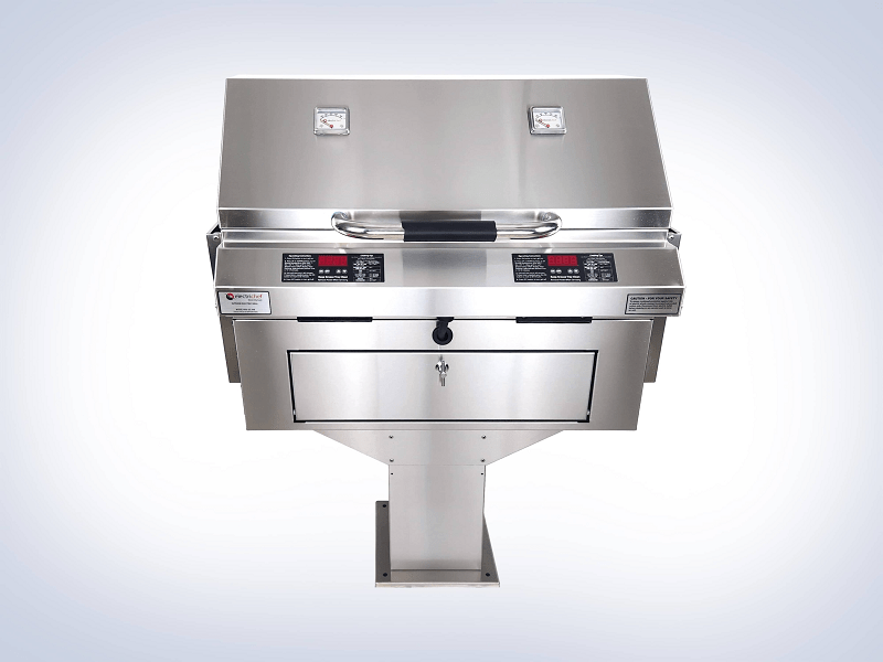 ElectriChef Ruby 32″ Dual Pedestal-Base Outdoor Electric Grill - 4400-EC-448-PB-D-32