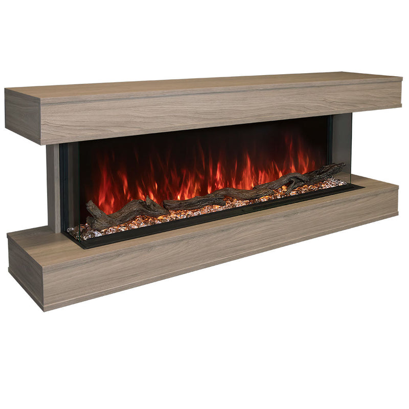 Modern Flames Coastal Sand Finish LPM-5616 Premium Wall Mounted Cabinet | WMC-56LPM-CS