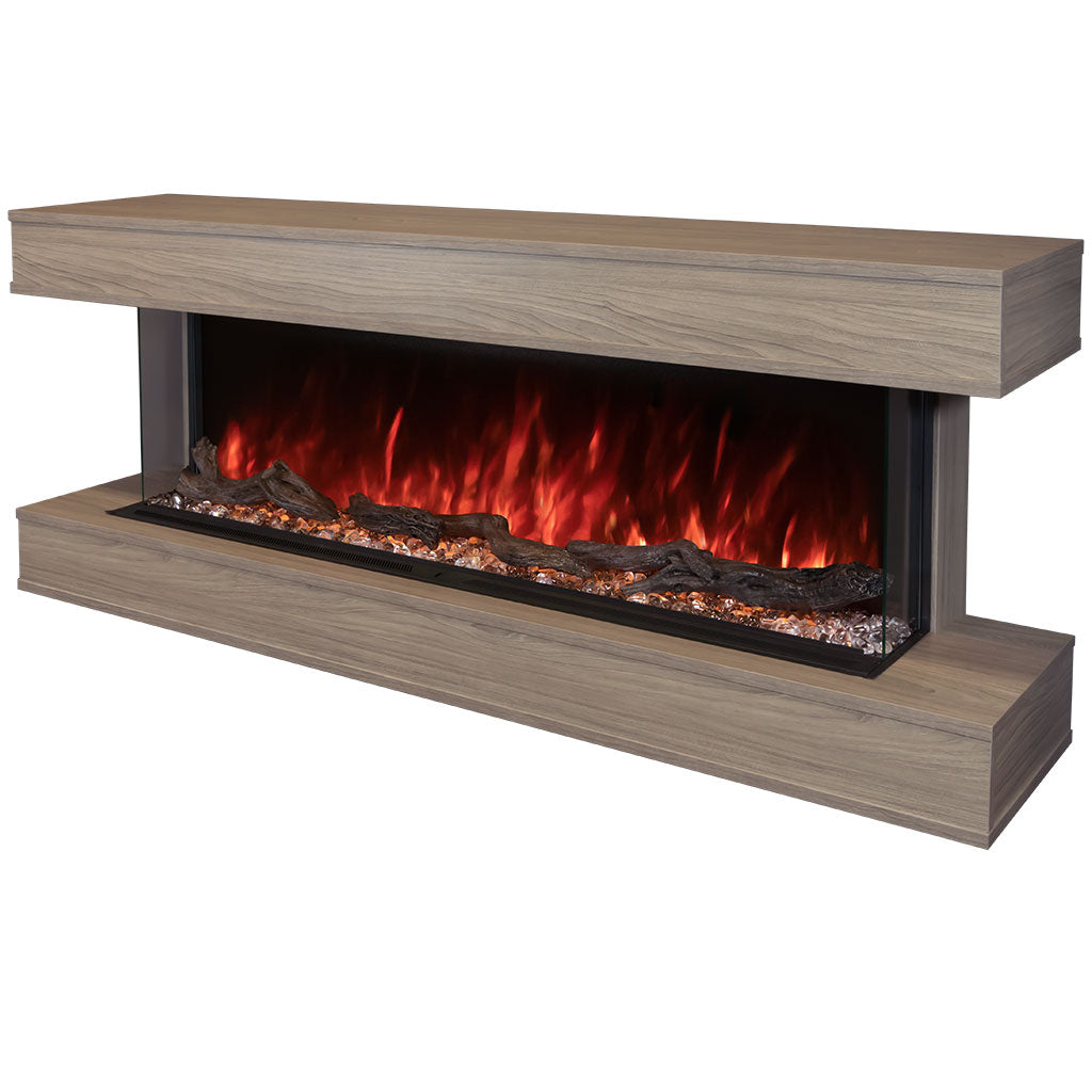 Modern Flames Coastal Sand Finish LPM-5616 Premium Wall Mounted Cabinet | WMC-56LPM-CS