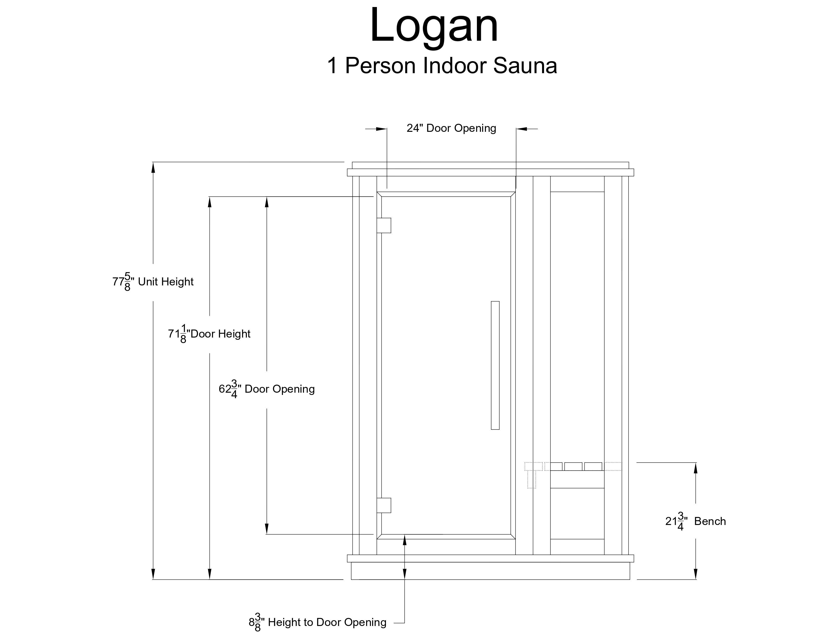 Almost Heaven Logan 1 Person Indoor Sauna