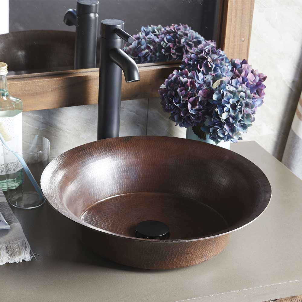 Native Trails Maestro Bajo Hand Hammered Vessel Bathroom Sink