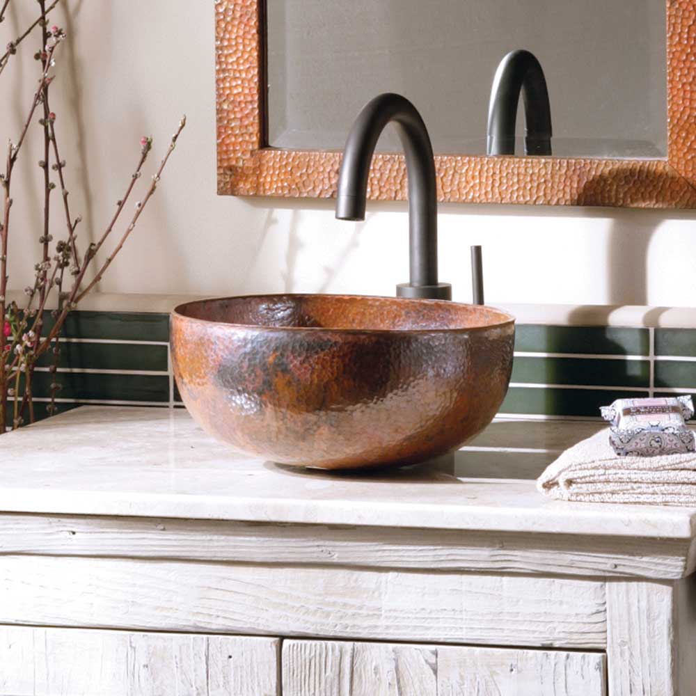 Native Trails Maestro Petit Hammered Vessel Bathroom Sink