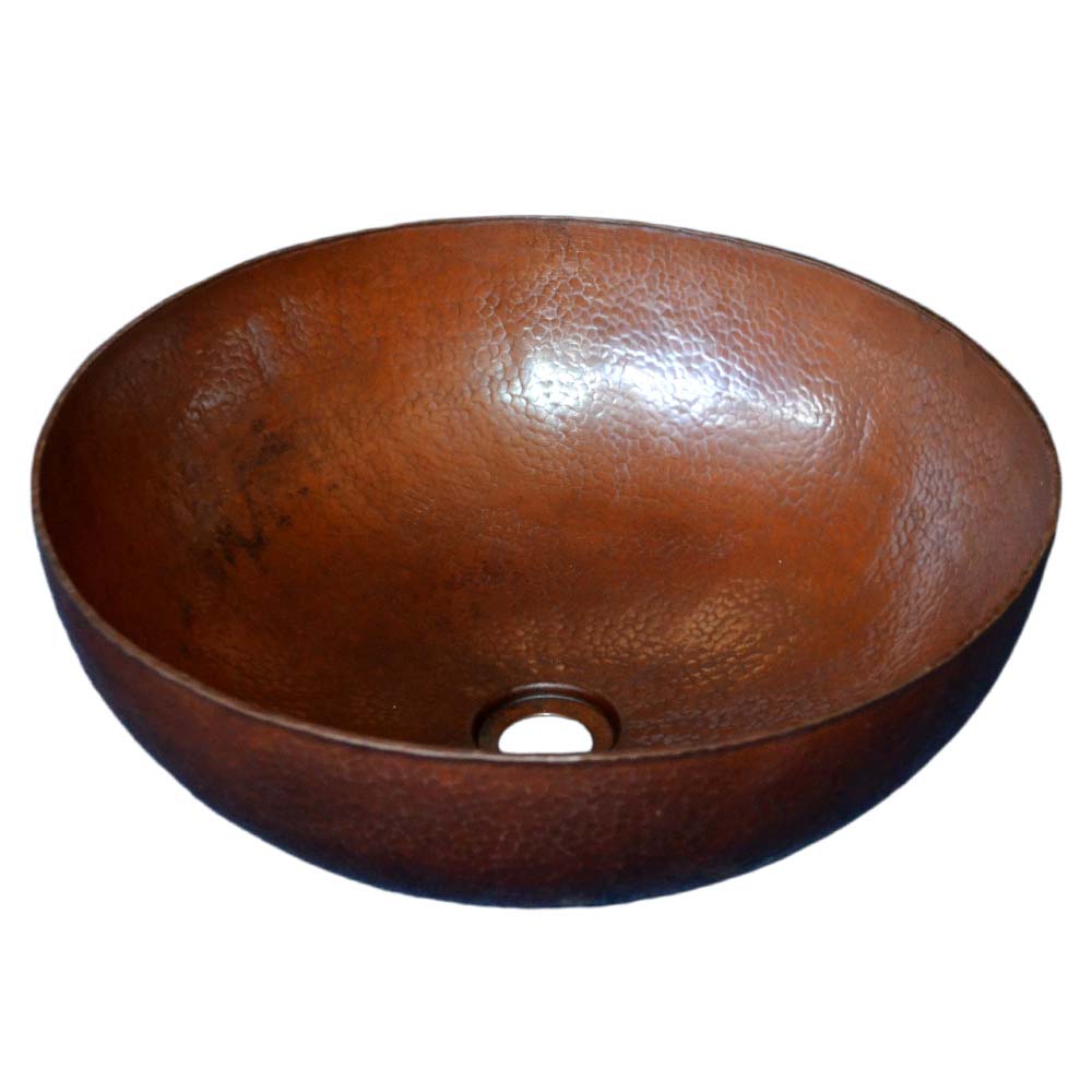 Native Trails Maestro Round Hammered Vessel Bathroom Sink