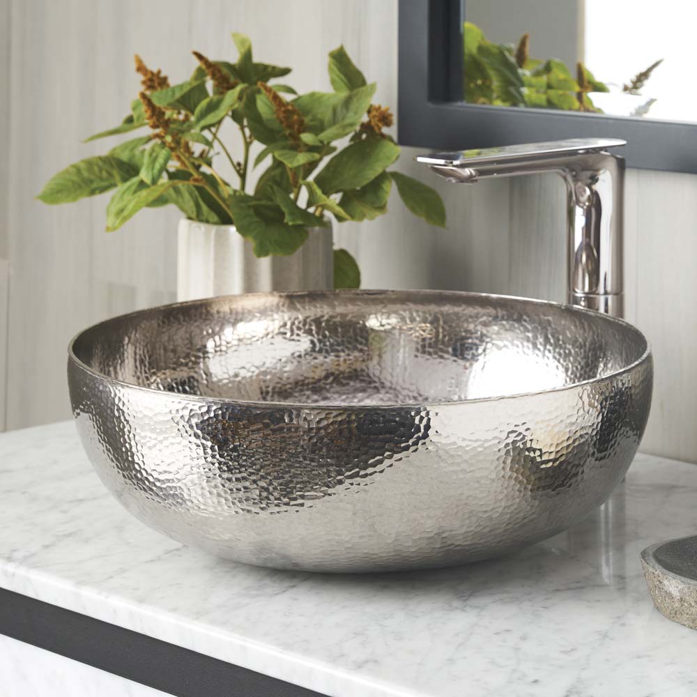 Native Trails Maestro Round Hammered Vessel Bathroom Sink