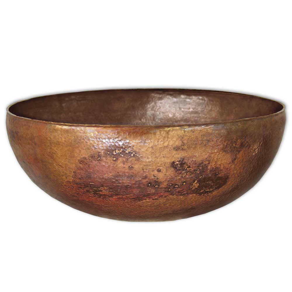 Native Trails Maestro Round Hammered Vessel Bathroom Sink