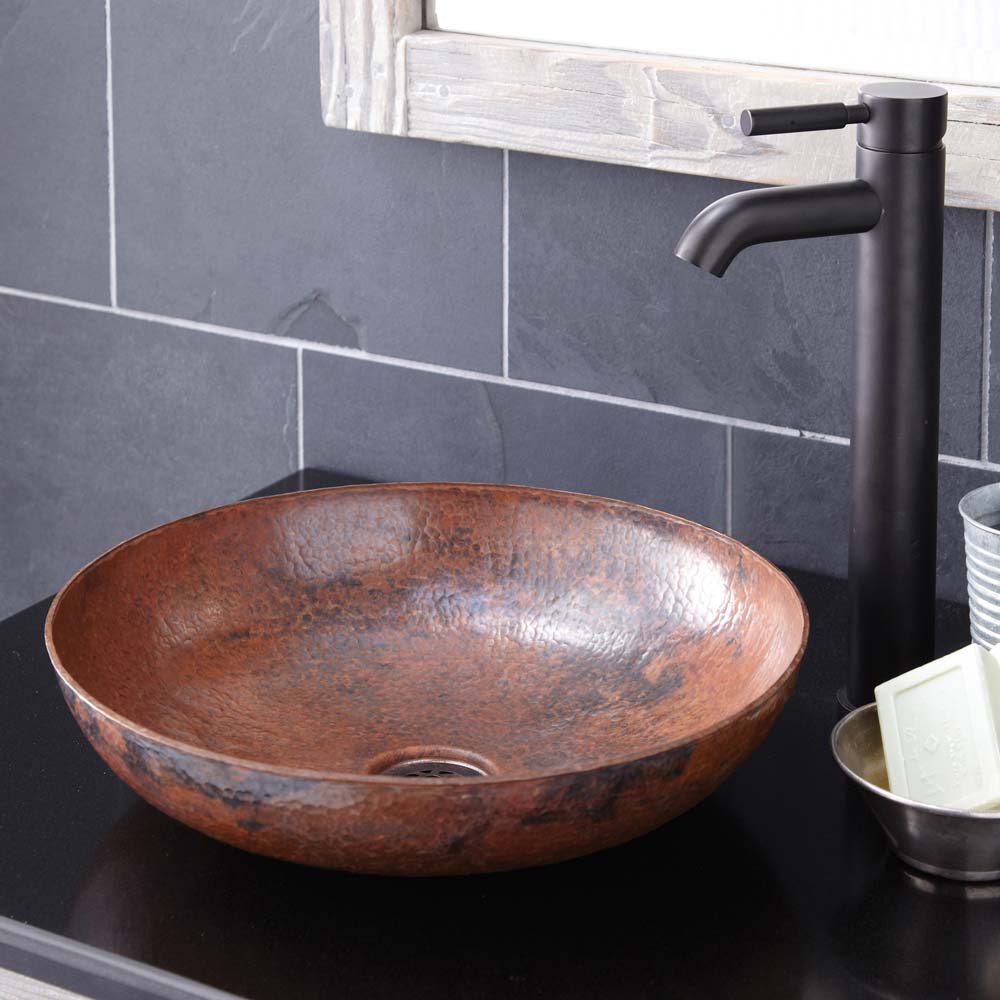 Native Trails Maestro Sonata Petit Hand Hammered Vessel Bathroom Sink