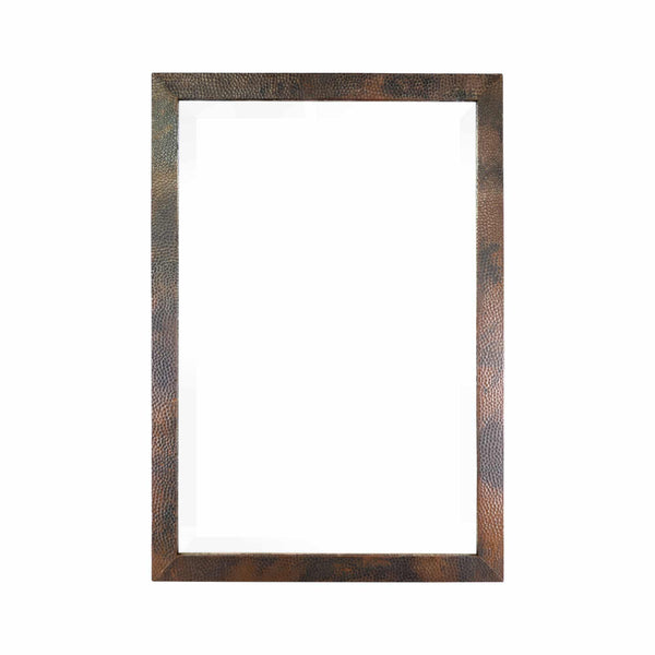 Native Trails Milano Large Rectangle Hand Hammered Copper Mirror - Antique