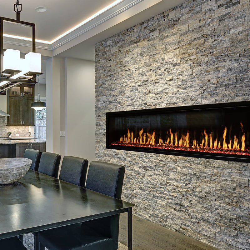 Modern Flames Orion Slim 100" Virtual Fireplace | Built-In Or Wall Mounted | Single Sided | OR100-SLIM