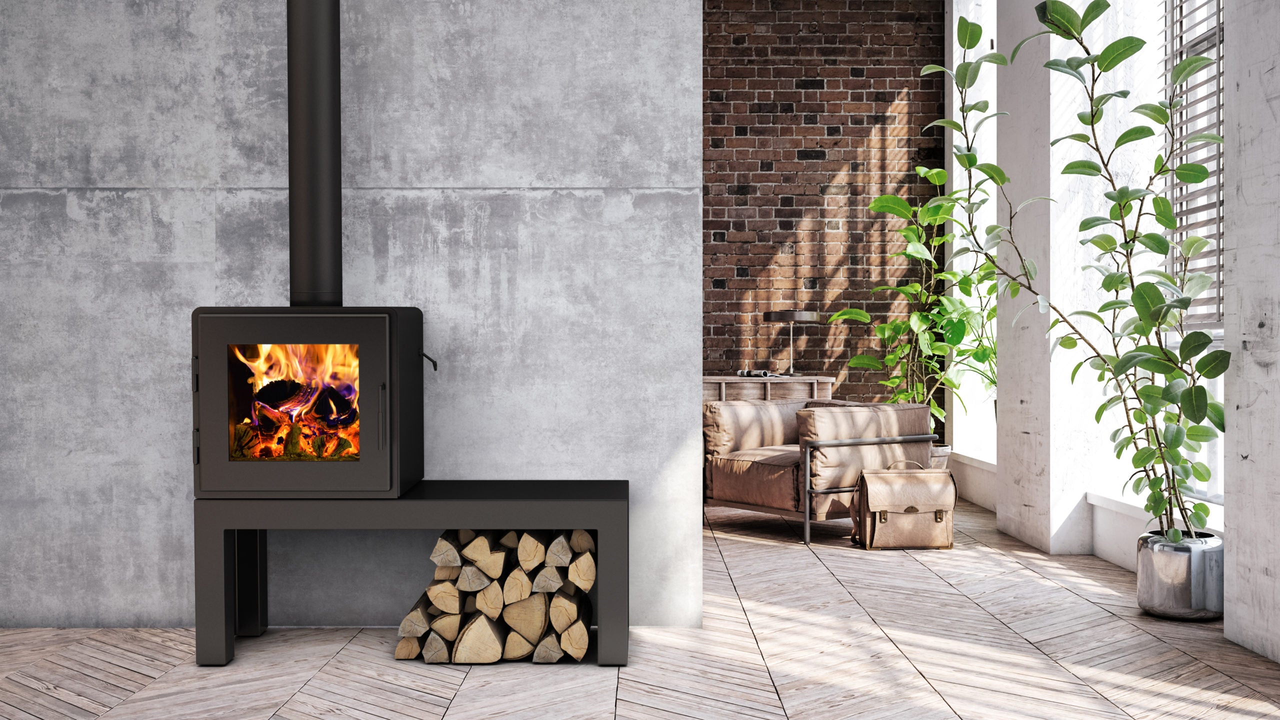 MF Fire Nova Bench Wood Burning Stove