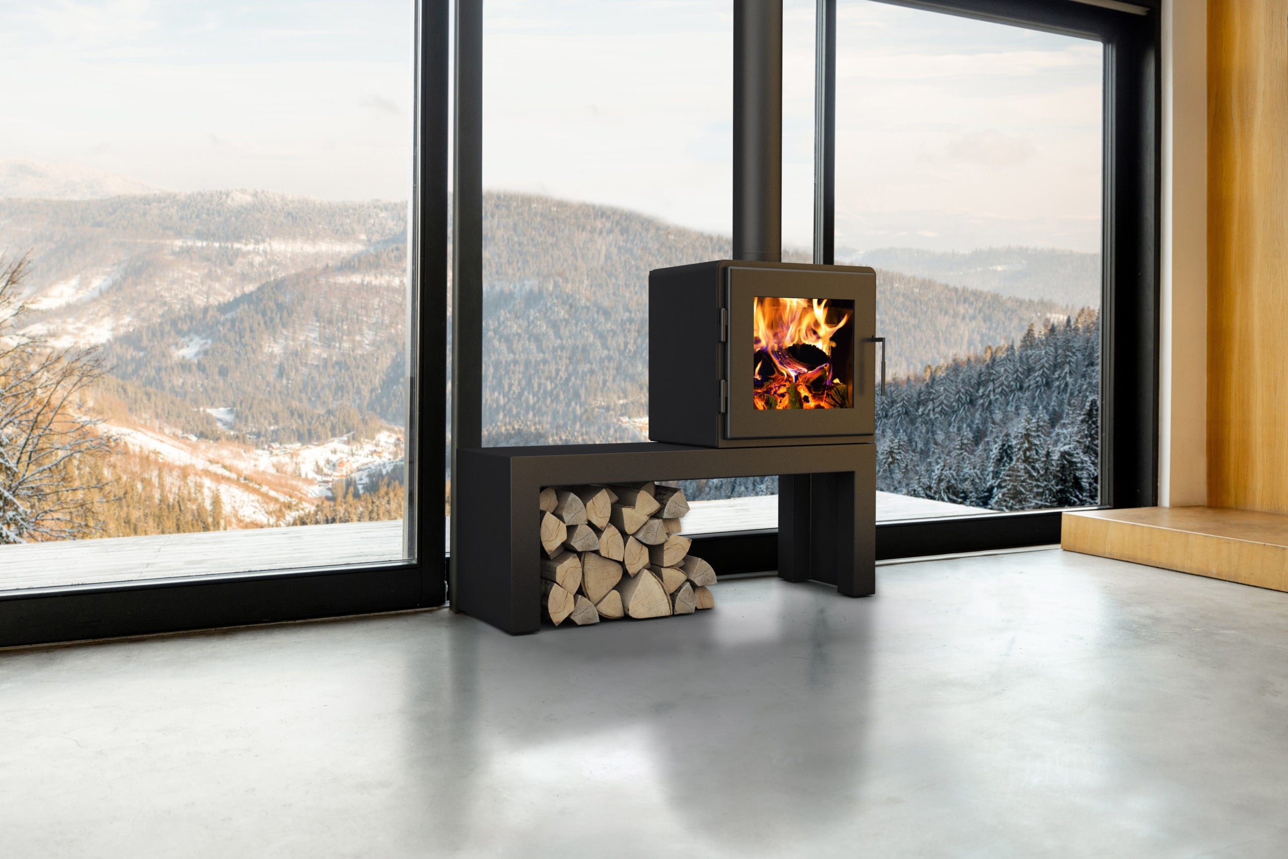 MF Fire Nova Bench Wood Burning Stove