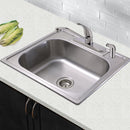 Nantucket Madaket 25" Stainless Steel Kitchen Sink, 18 Gauge, NS2522-8