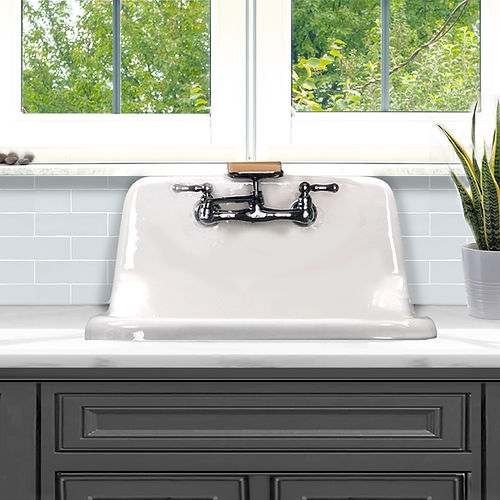 Nantucket 22 inch Cast Iron Wallmount Utility Sink CI-2218WNRG