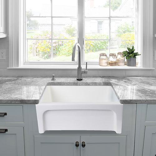 Nantucket 24 Inch Farmhouse Apron Fireclay Sink Chatham-24