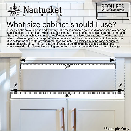 Nantucket 30 Inch Italian Farmhouse Fireclay Sink Chatham-30