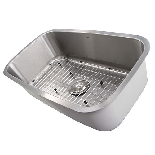 Nantucket 30 Inch Large Rectangle Single Bowl Undermount Stainless Steel Kitchen Sink NS3118-9-16