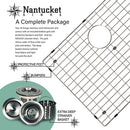 Nantucket 30 Inch Large Rectangle Single Bowl Undermount Stainless Steel Kitchen Sink NS3118-9-16