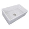 Nantucket 30 Inch White Fireclay Farmhouse Kitchen Sink T-FCFS30