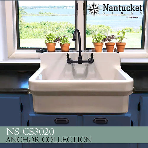 Nantucket 30 inch High Density Ceramic Utility/Laundry/Bar/Kitchen Sink NS-CS3020