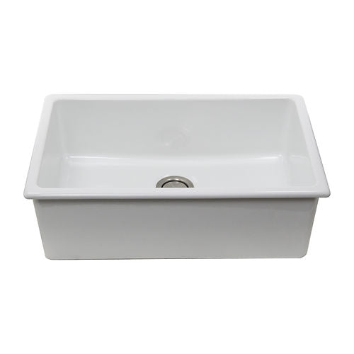 Nantucket 30 x18 Dual Mount Italian made Fireclay Sink Orleans3018