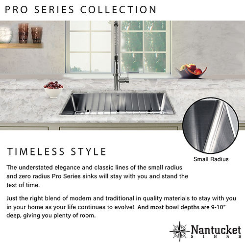 Nantucket 32 Inch Large Rectangle Single Bowl Undermount Small Radius Corners Stainless Steel Reversible Kitchen Sink with Offset Drain  SR3218-OSD