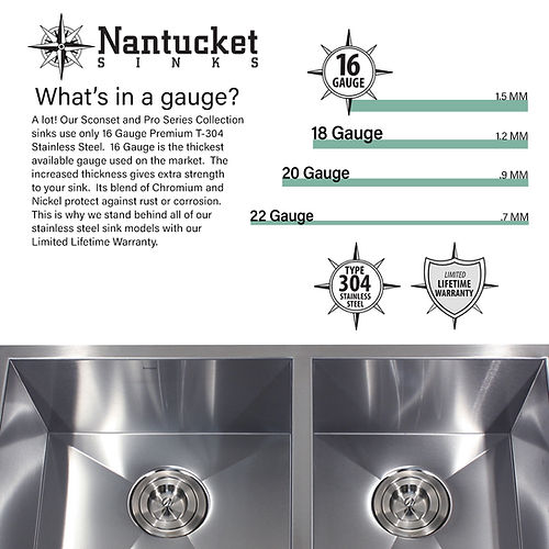 Nantucket 32 Inch Large Rectangle Single Bowl Undermount Small Radius Corners Stainless Steel Reversible Kitchen Sink with Offset Drain  SR3218-OSD