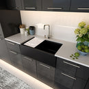 Nantucket 33" Granite Composite Reversible Farmhouse Kitchen Sink PR-FHPS3320BL