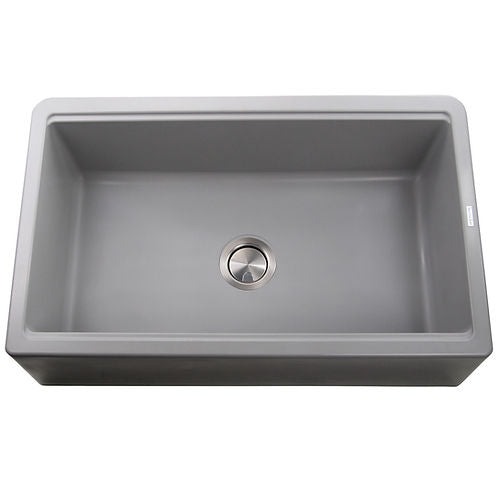 Nantucket 33" Granite Composite Reversible Farmhouse Kitchen Sink PR-FHPS3320GR