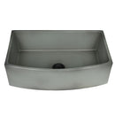 Nantucket 33 Inch Concrete Farmhouse Fireclay Sink with Curved Apron Front FCFS3320CA-C