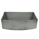 Nantucket 33 Inch Concrete Farmhouse Fireclay Sink with Curved Apron Front FCFS3320CA-C