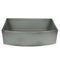 Nantucket 33 Inch Concrete Farmhouse Fireclay Sink with Curved Apron Front FCFS3320CA-C