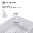 Nantucket 33 Inch Double Bowl Bluff Grey Farmhouse Fireclay Kitchen Sink T-FCFS33G-DBL